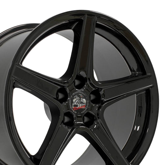 18" Replica Wheel FR06B Fits Ford Mustang Saleen 18x10 Black Wheel