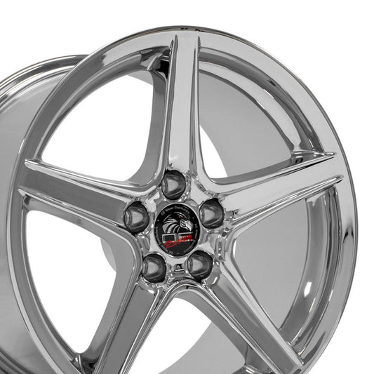 18" Replica Wheel FR06B Fits Ford Mustang Saleen 18x10 Chrome Wheel
