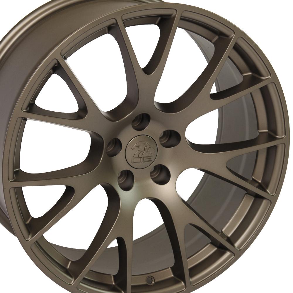 22" Replica Wheel DG69 Fits Dodge RAM Hellcat 22x10 Bronze Wheel