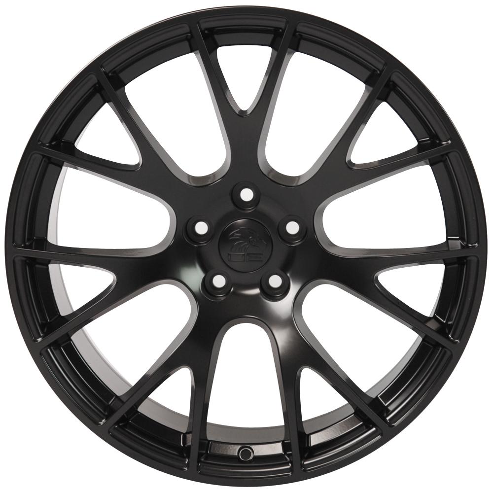 22" Replica Wheel DG69 Fits Dodge RAM Hellcat 22x10 Black Wheel