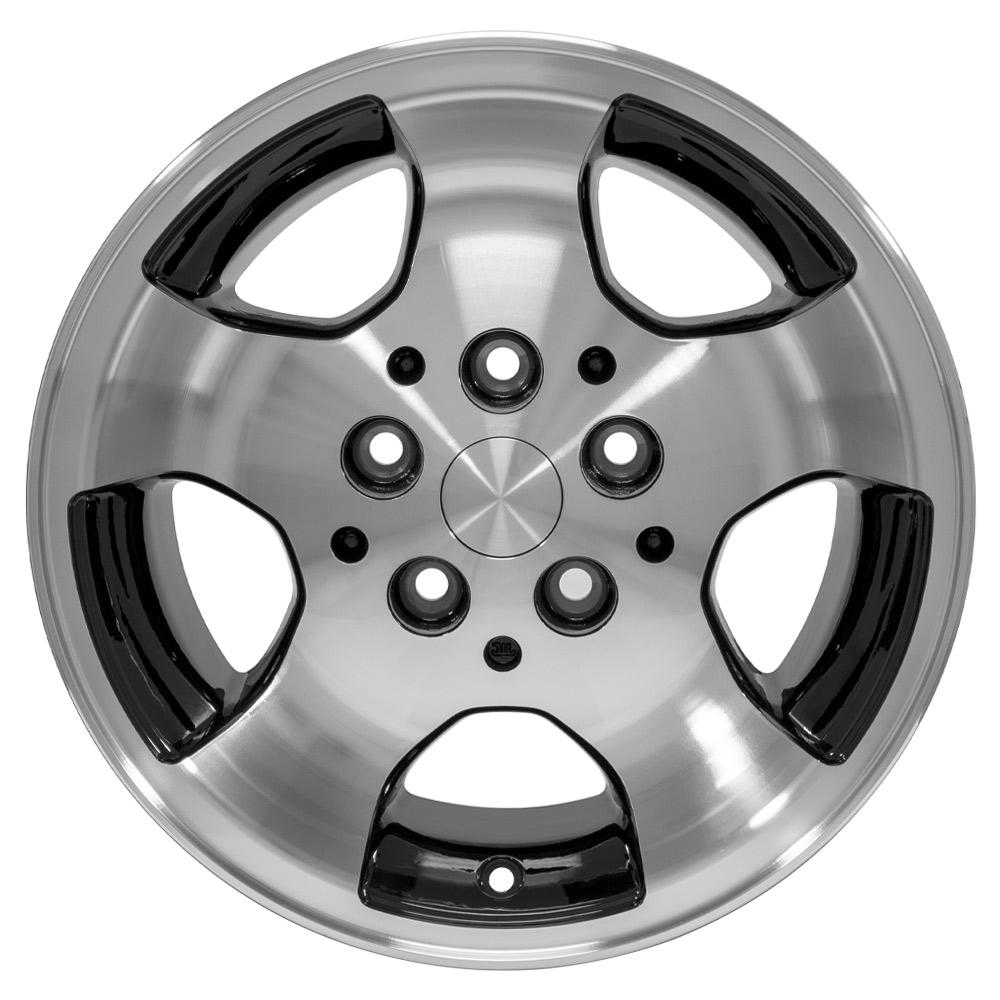 15" Replica Wheel JP08 Fits Jeep Wrangler 15x8 Machined Wheel