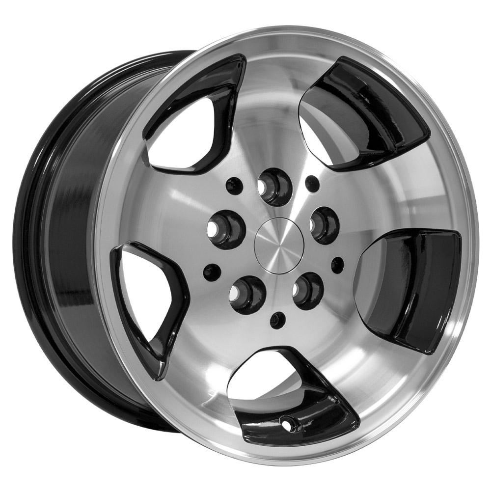 15" Replica Wheel JP08 Fits Jeep Wrangler 15x8 Machined Wheel