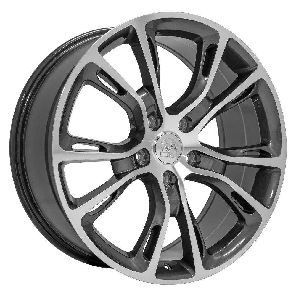 20" Replica Wheel JP16 Fits Jeep Grand Cherokee 20x8.5 Gunmetal Mach'd Wheel