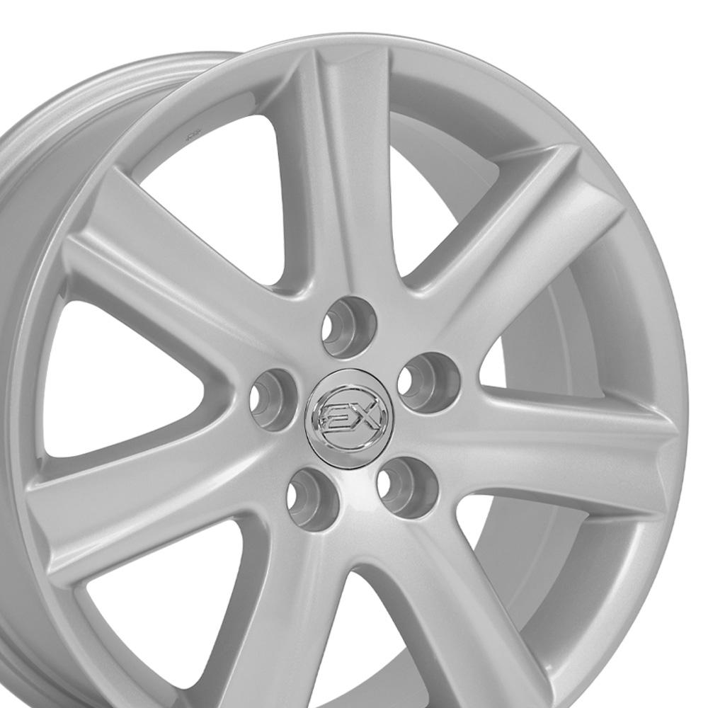 17" Replica Wheel LX12 Fits Lexus ES 17x7 Silver Wheel