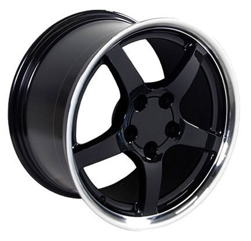 17" Replica Wheel CV05 Fits Chevrolet Corvette C5 17x9.5 Black Wheel