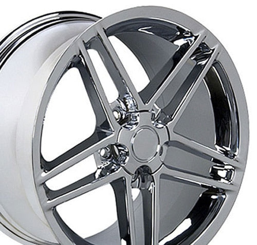 18" Replica Wheel CV07A Fits Chevrolet Corvette C6 Z06 18x9.5 Chrome Wheel