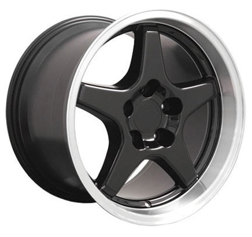 17" Replica Wheel CV01 Fits Chevrolet Corvette ZR1 17x11 Black Wheel