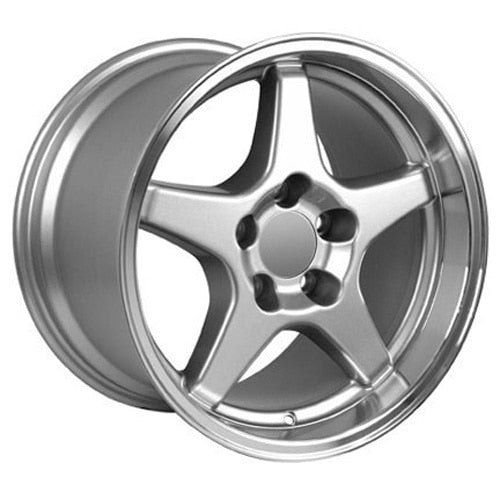 17" Replica Wheel CV01 Fits Chevrolet Corvette ZR1 17x11 Silver Wheel