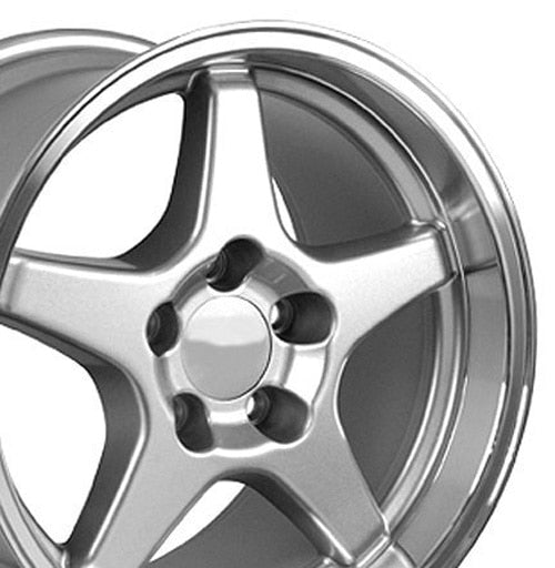 17" Replica Wheel CV01 Fits Chevrolet Corvette ZR1 17x11 Silver Wheel