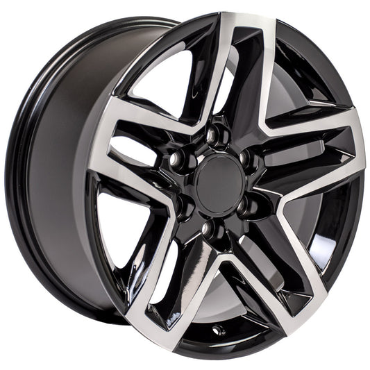 18 Inch Black and Machine Trail Boss Style GM Replica Wheel