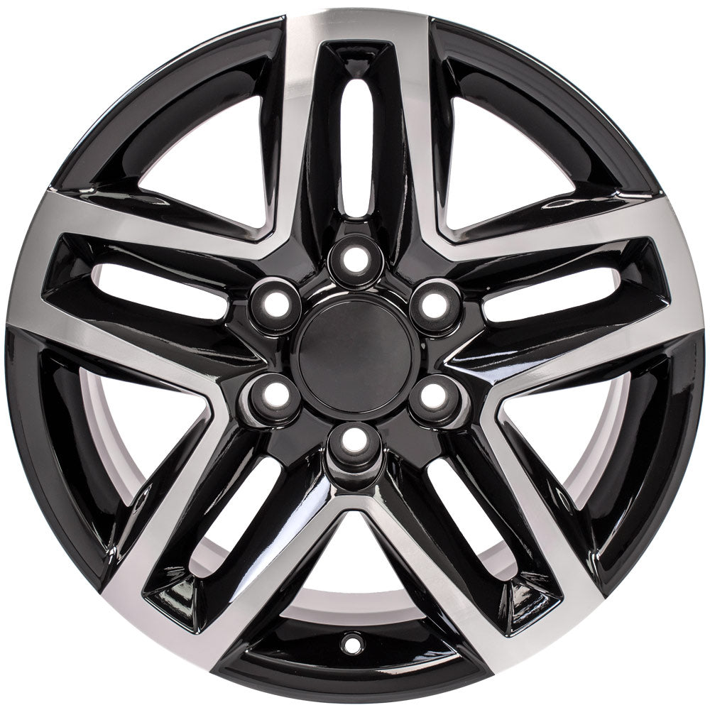 18 Inch Black and Machine Trail Boss Style GM Replica Wheel