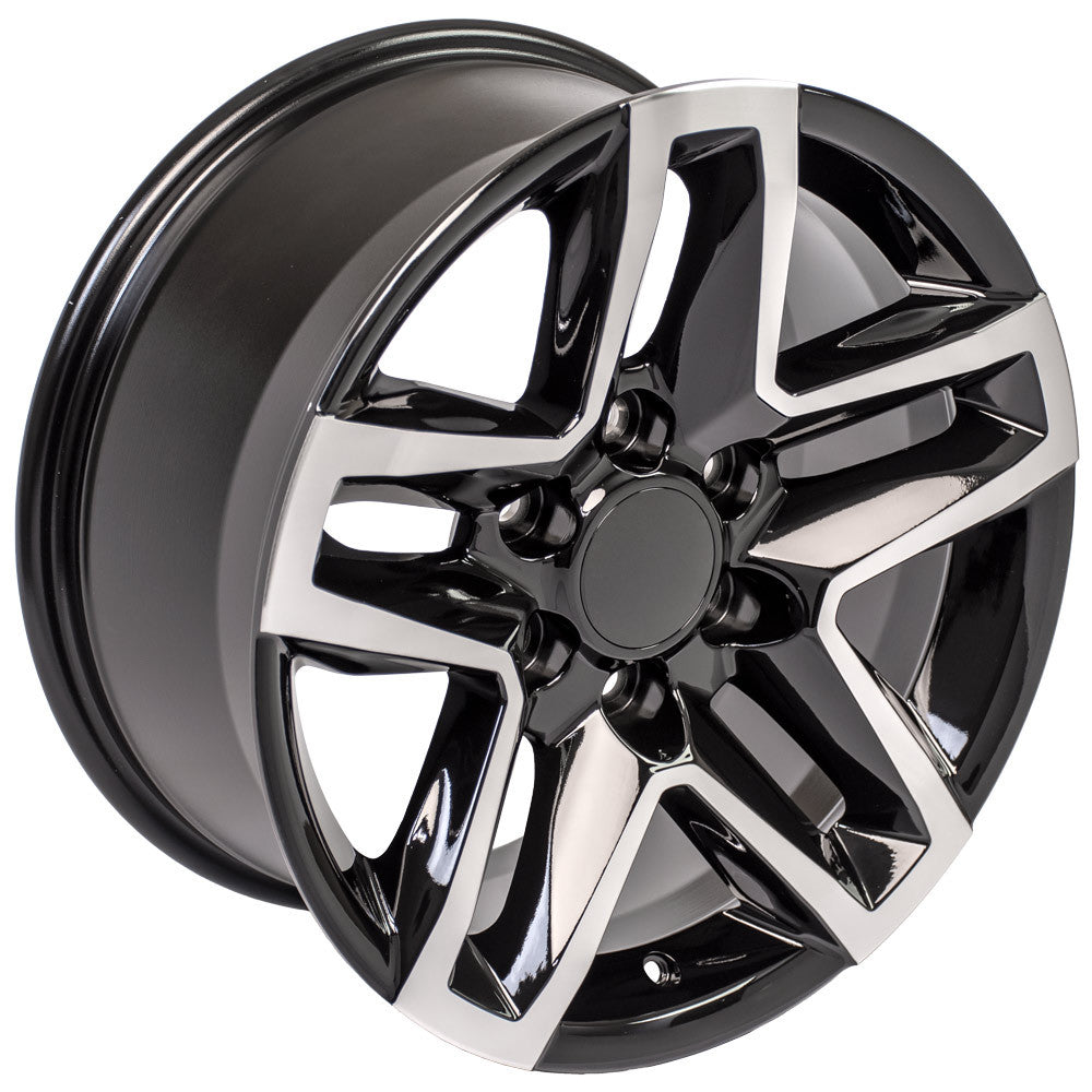 18 Inch Black and Machine Trail Boss Style GM Replica Wheel