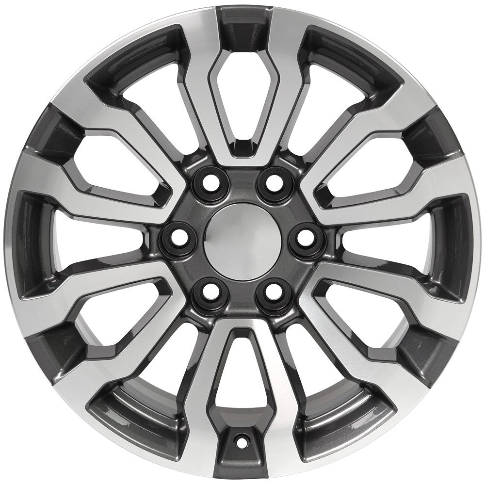 18 Inch Gunmetal and Machine AT4 Style GM Replica Wheel