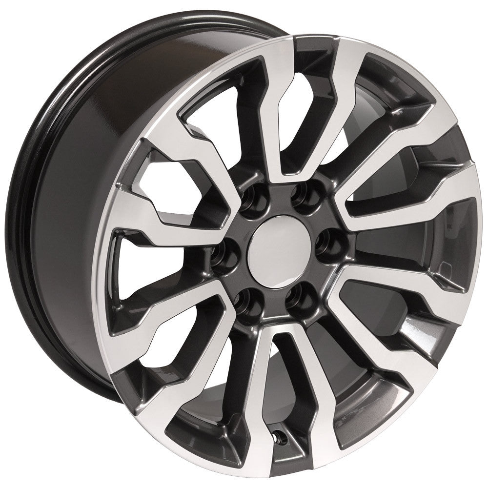 18 Inch Gunmetal and Machine AT4 Style GM Replica Wheel