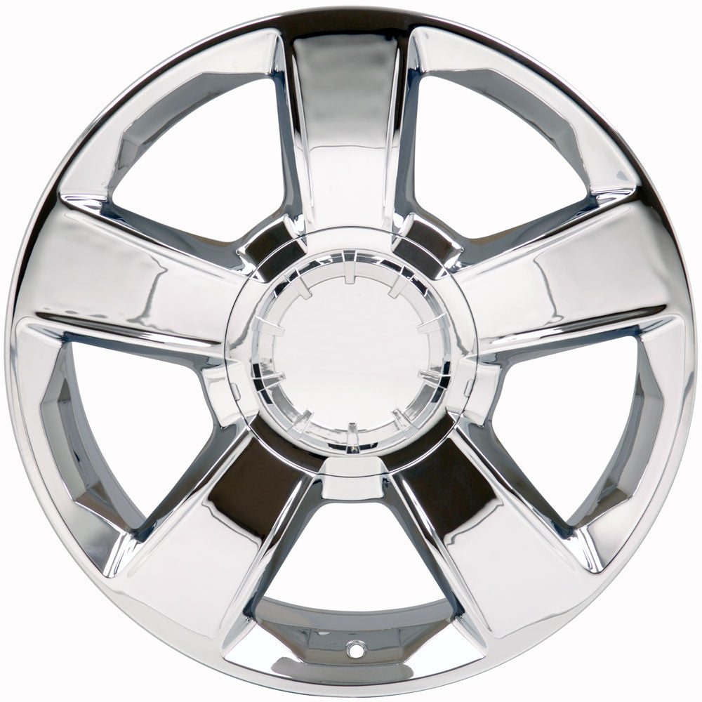 20 Inch Chrome Five Spoke Big Cap GM Replica Wheel