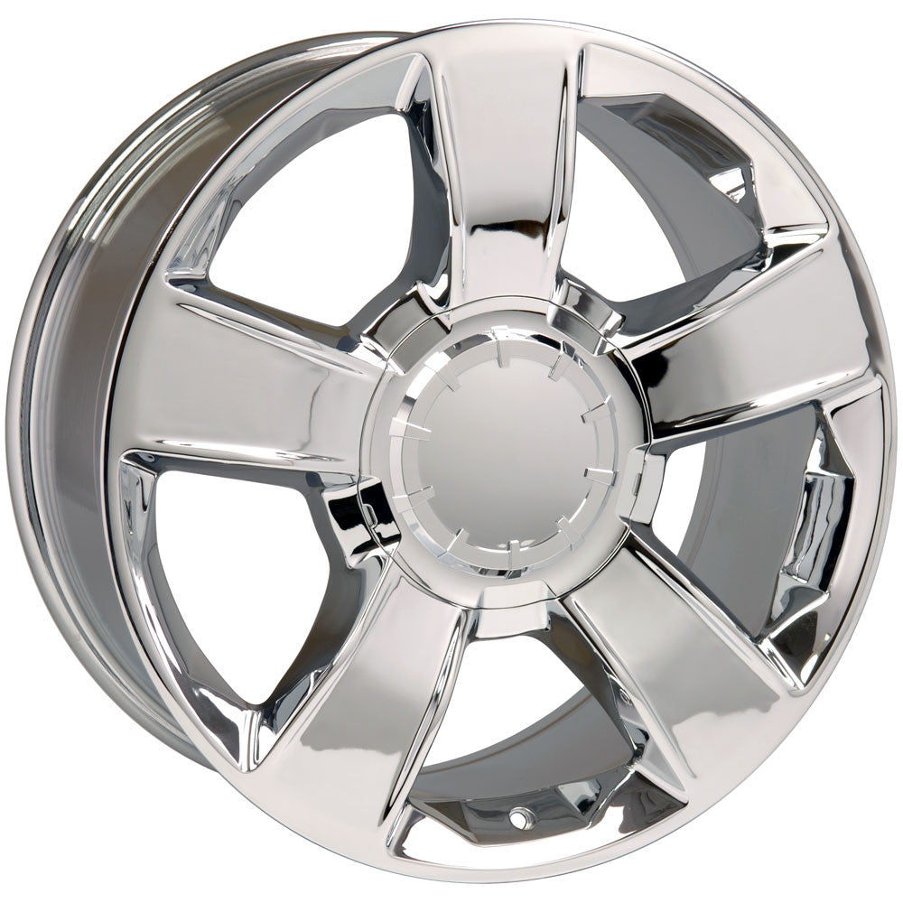 20 Inch Chrome Five Spoke Big Cap GM Replica Wheel