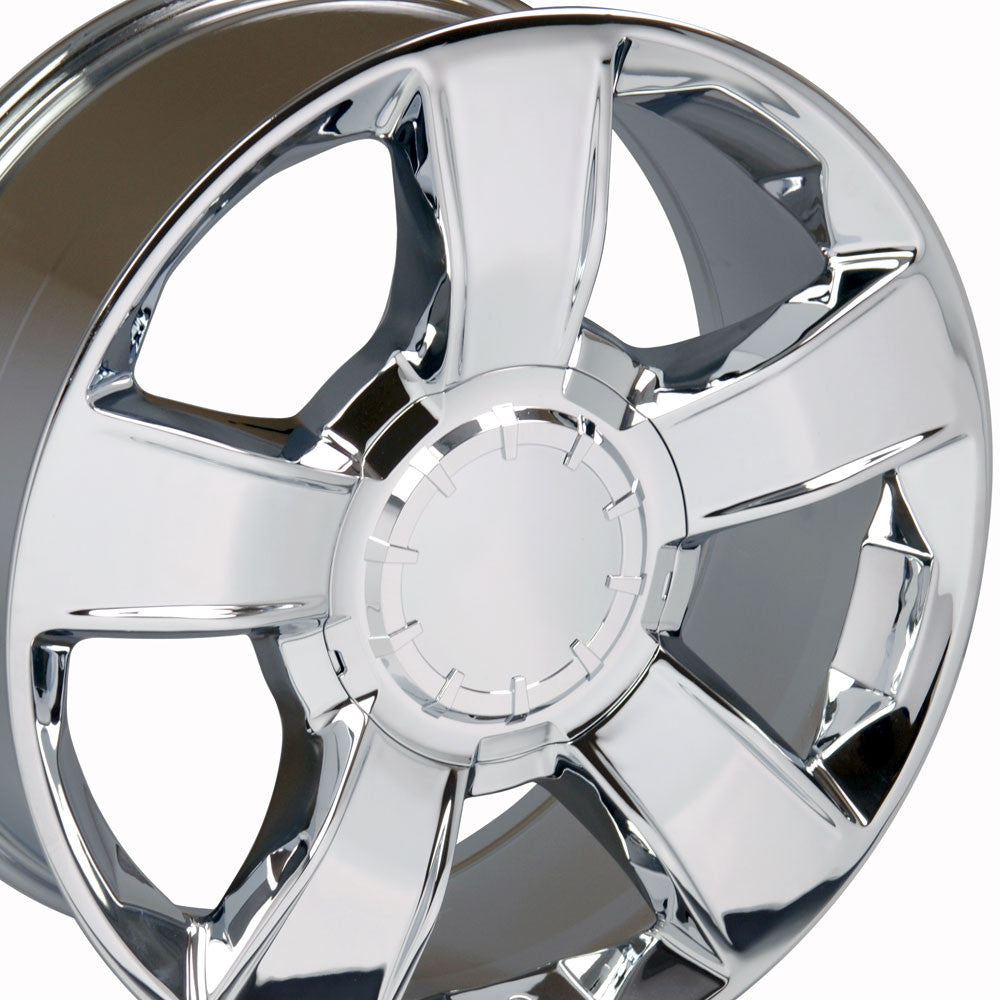 20 Inch Chrome Five Spoke Big Cap GM Replica Wheel