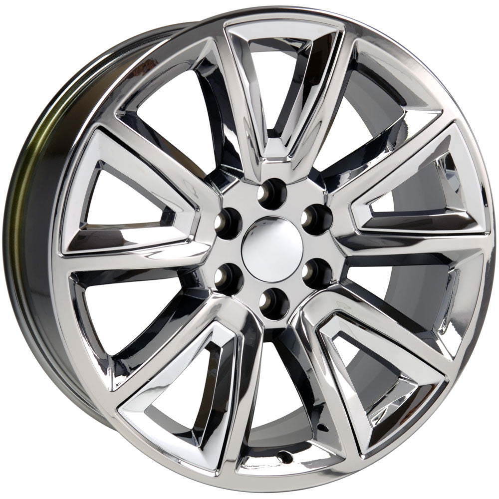 20 Inch Chrome New V Style Chrome Inserts GM Replica Wheel