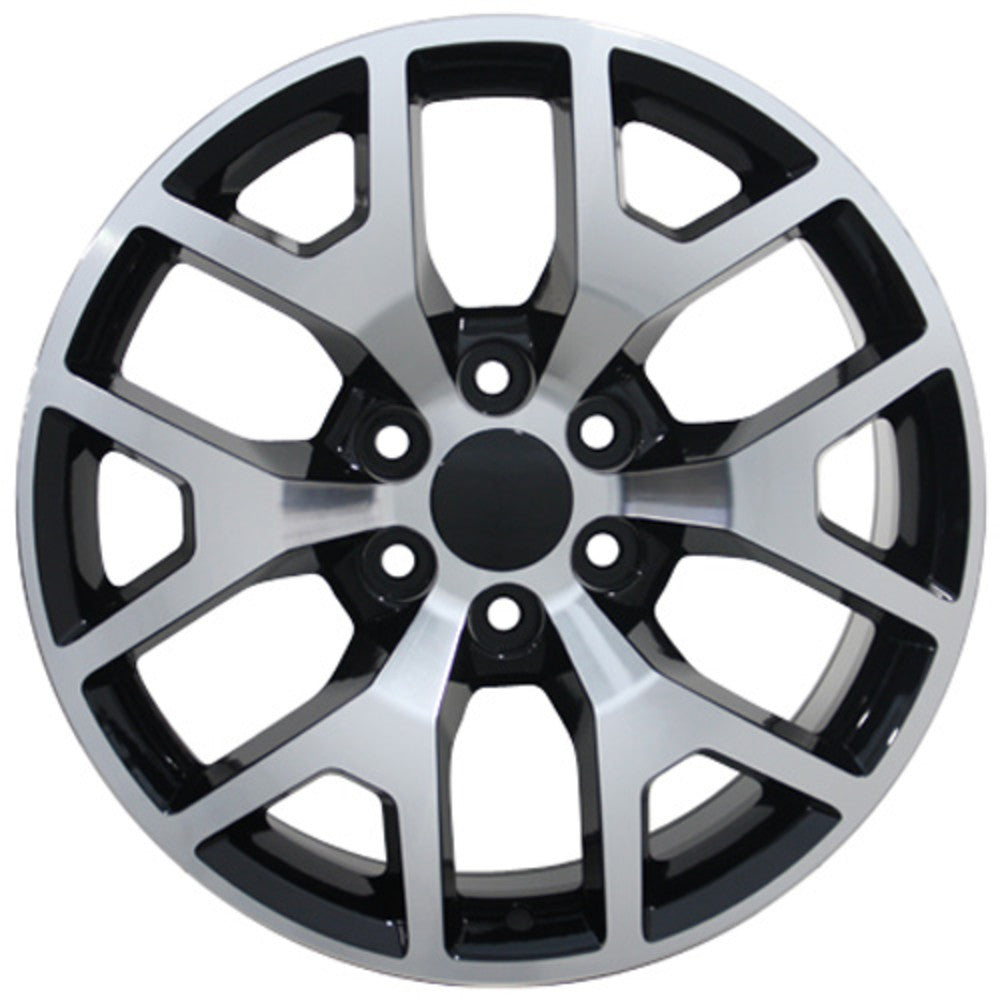 20 Inch Black and Machine Honeycomb GM Replica Wheel