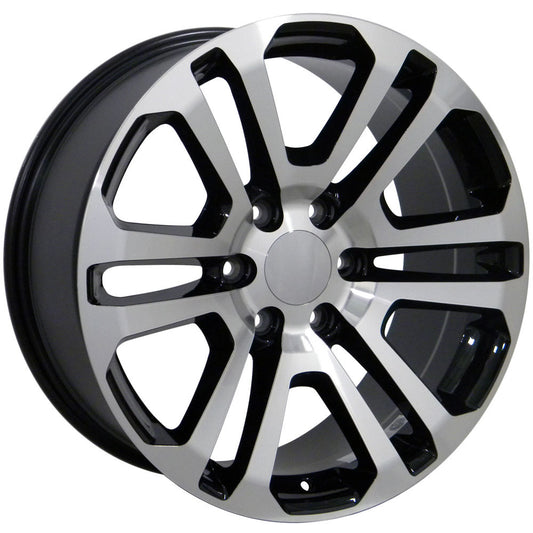 20 Inch Black and Machine Split Spoke GM Replica Wheel