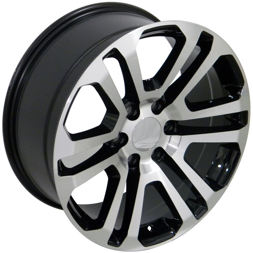 20 Inch Black and Machine Split Spoke GM Replica Wheel