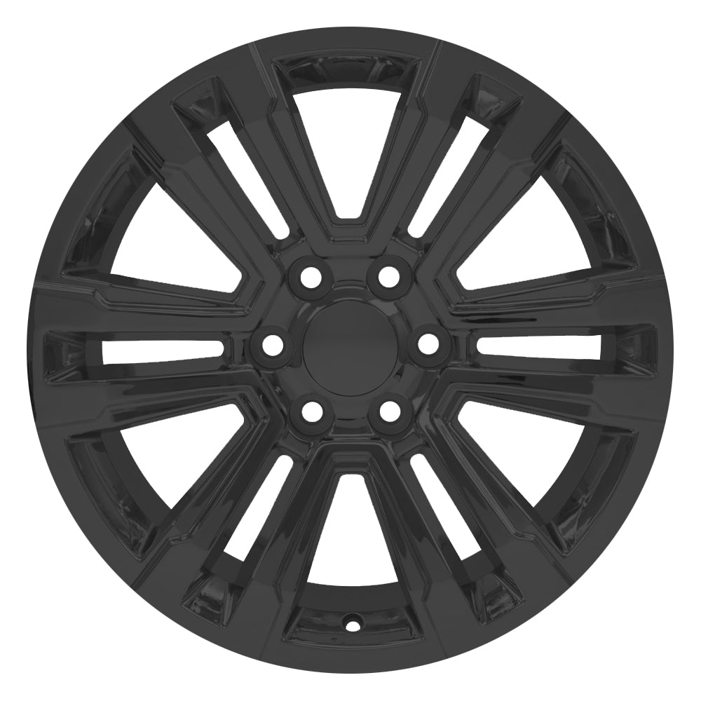 20 Inch Gloss Black Denali Style Split Spoke GM Replica Wheel