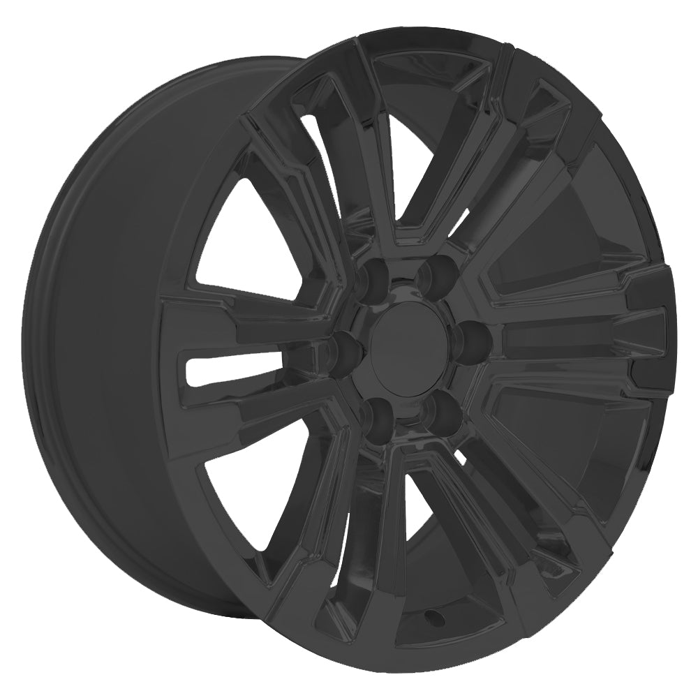 20 Inch Gloss Black Denali Style Split Spoke GM Replica Wheel