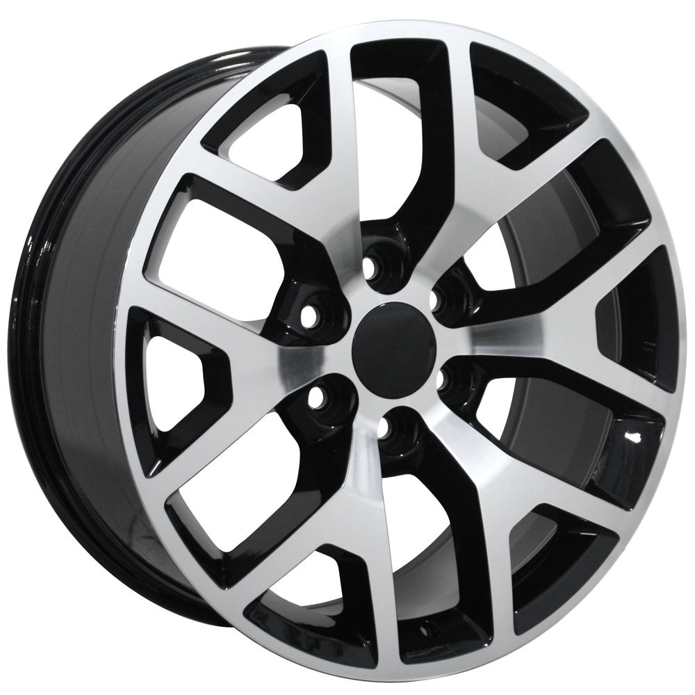 22 Inch Black and Machine Honeycomb GM Replica Wheel