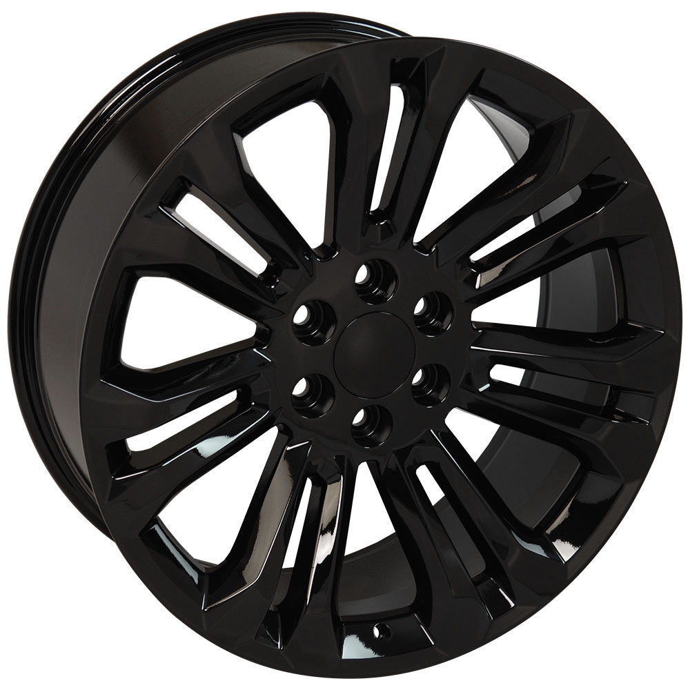 22 Inch Gloss Black Seven Split Spoke GM Replica Wheel