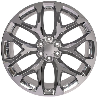 24 Inch Chrome Snowflake GM Replica Wheel