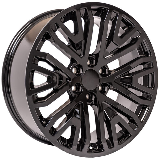 20 Inch Gloss Black Six Split Spoke GM Replica Wheel