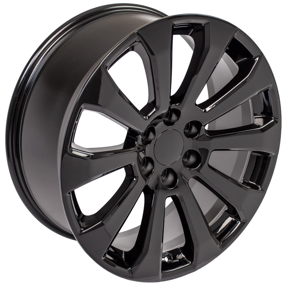 22 Inch Gloss Black High Country Style Ten Spoke GM Replica Wheel