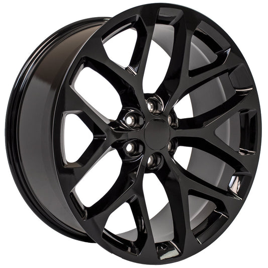 26 Inch Gloss Black Snowflake GM Replica Wheel