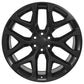 22 Inch Satin Black Snowflake GM Replica Wheel