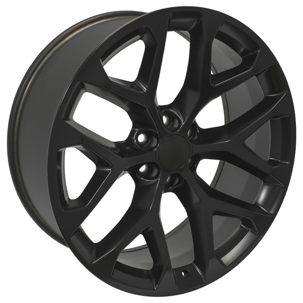 20 Inch Satin Black Snowflake GM Replica Wheel