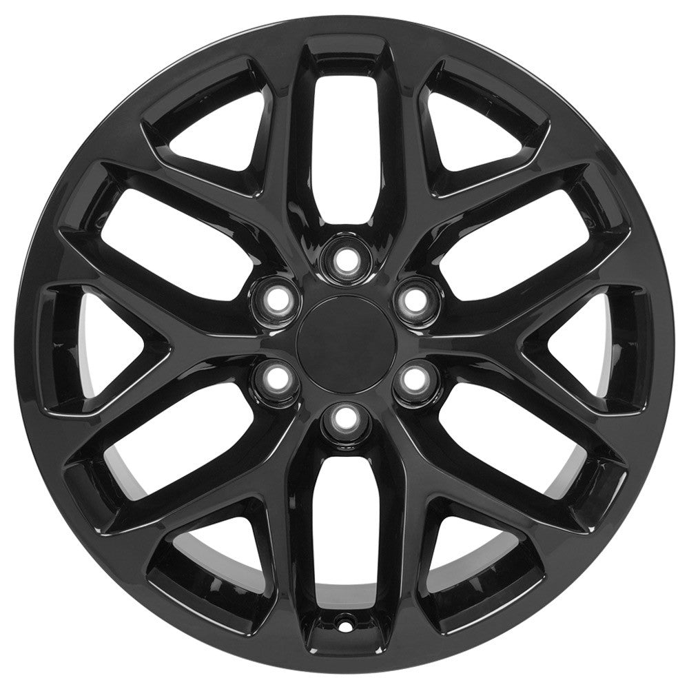 22 Inch Gloss Black Snowflake GM Replica Wheel