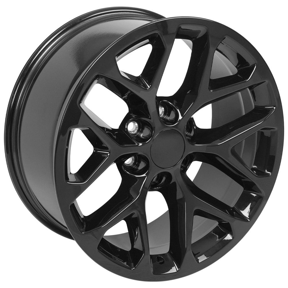 22 Inch Gloss Black Snowflake GM Replica Wheel