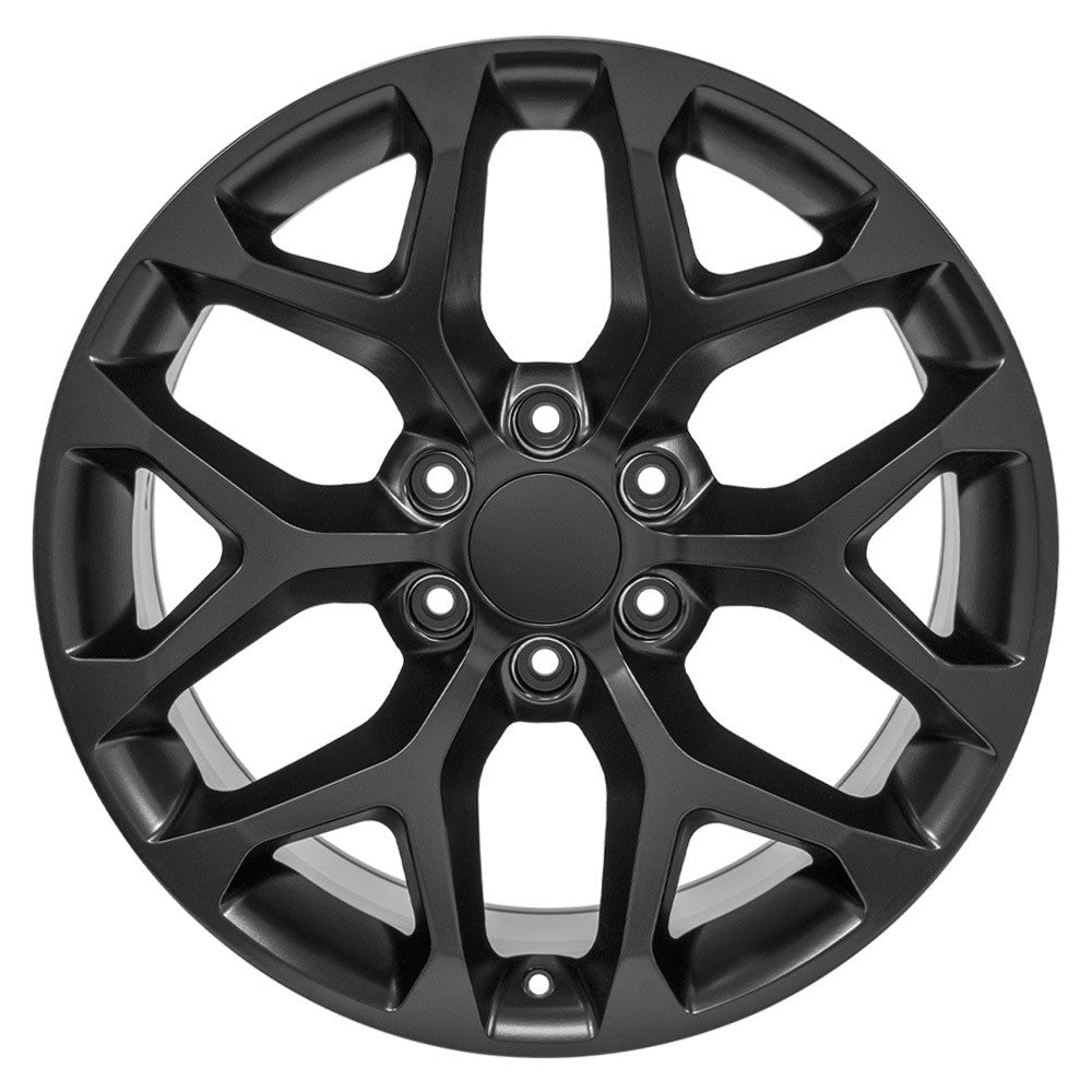 20 Inch Satin Black Snowflake GM Replica Wheel