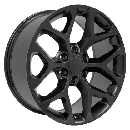 20 Inch Satin Black Snowflake GM Replica Wheel