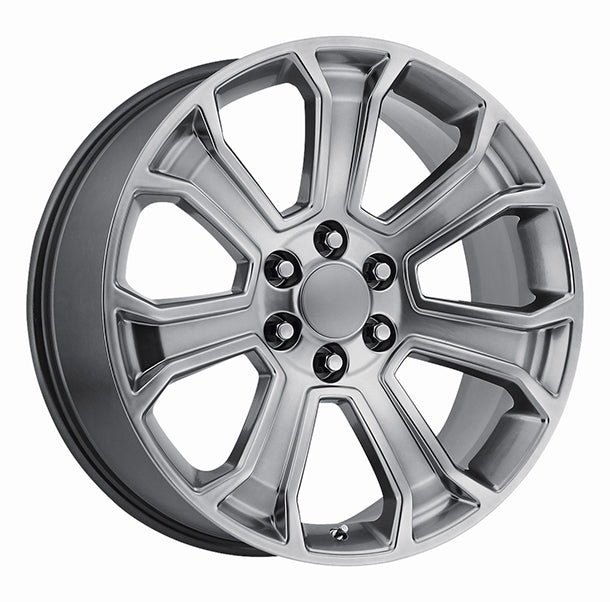 20 Inch Hyper Silver Seven Spoke GM Replica Wheel