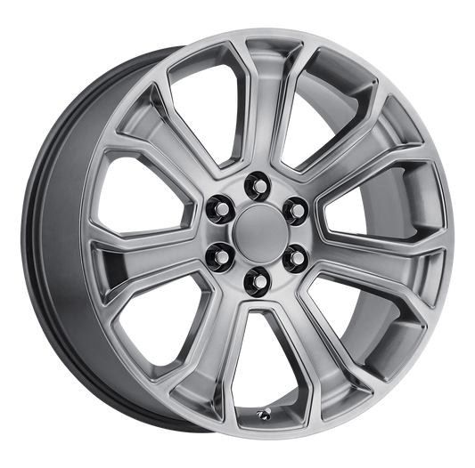 22 Inch Hyper Silver Seven Spoke GM Replica Wheel