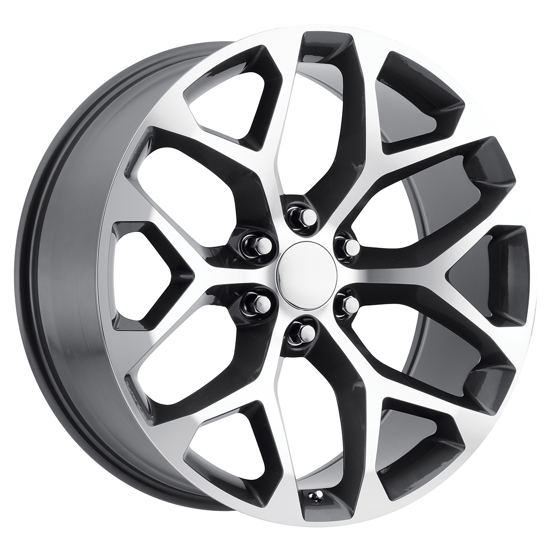 20 Inch Gunmetal and Machine Snowflake GM Replica Wheel