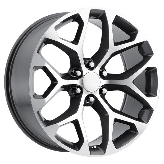 20 Inch Gunmetal and Machine Snowflake GM Replica Wheel