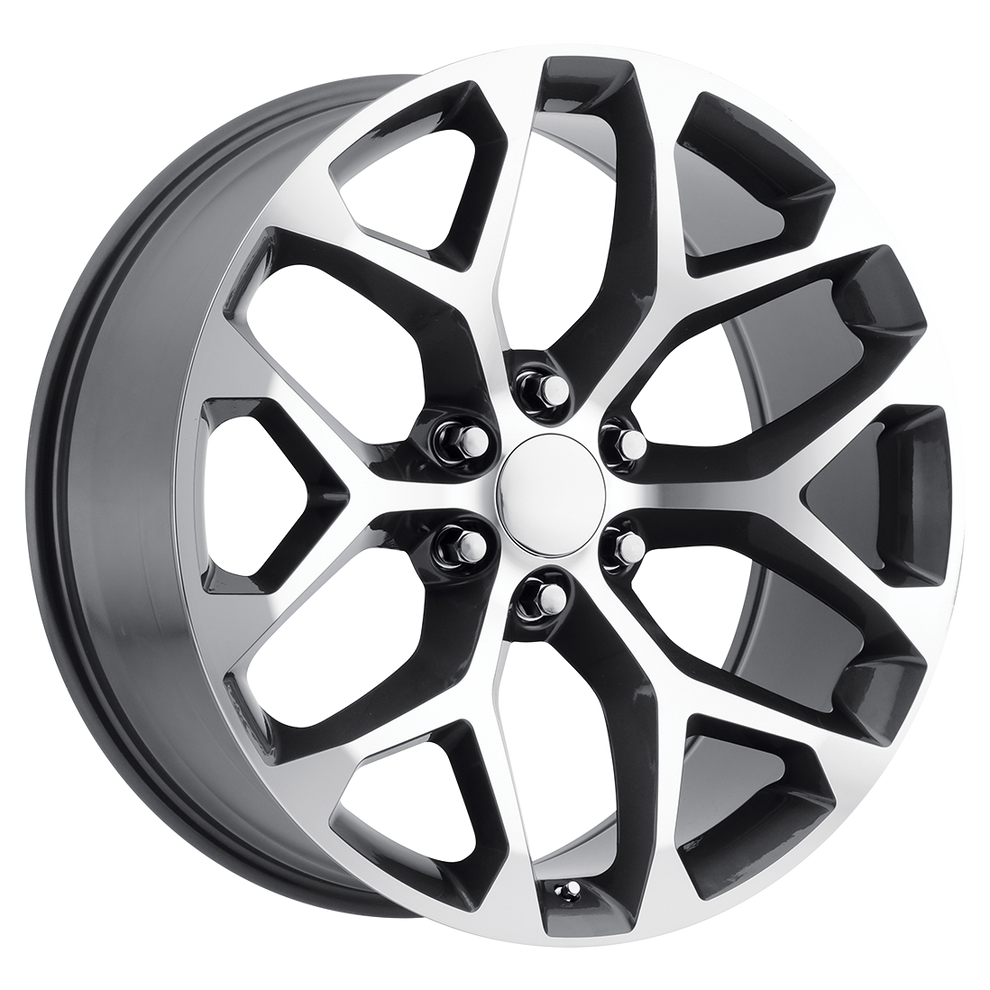 20 Inch Gunmetal and Machine Snowflake GM Replica Wheel – Wheels4Trucks