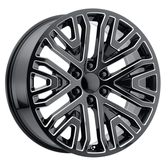 20 Inch Black Milled Six Split Spoke GM Replica Wheel