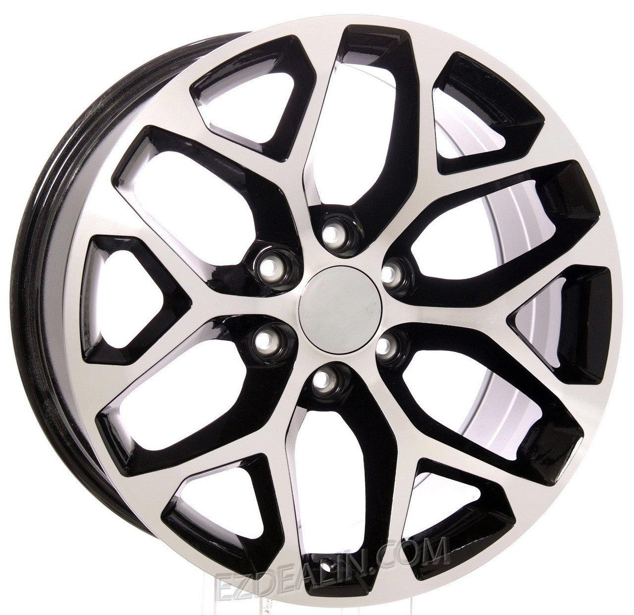 20 Inch Black and Machine Snowflake GM Replica Wheel